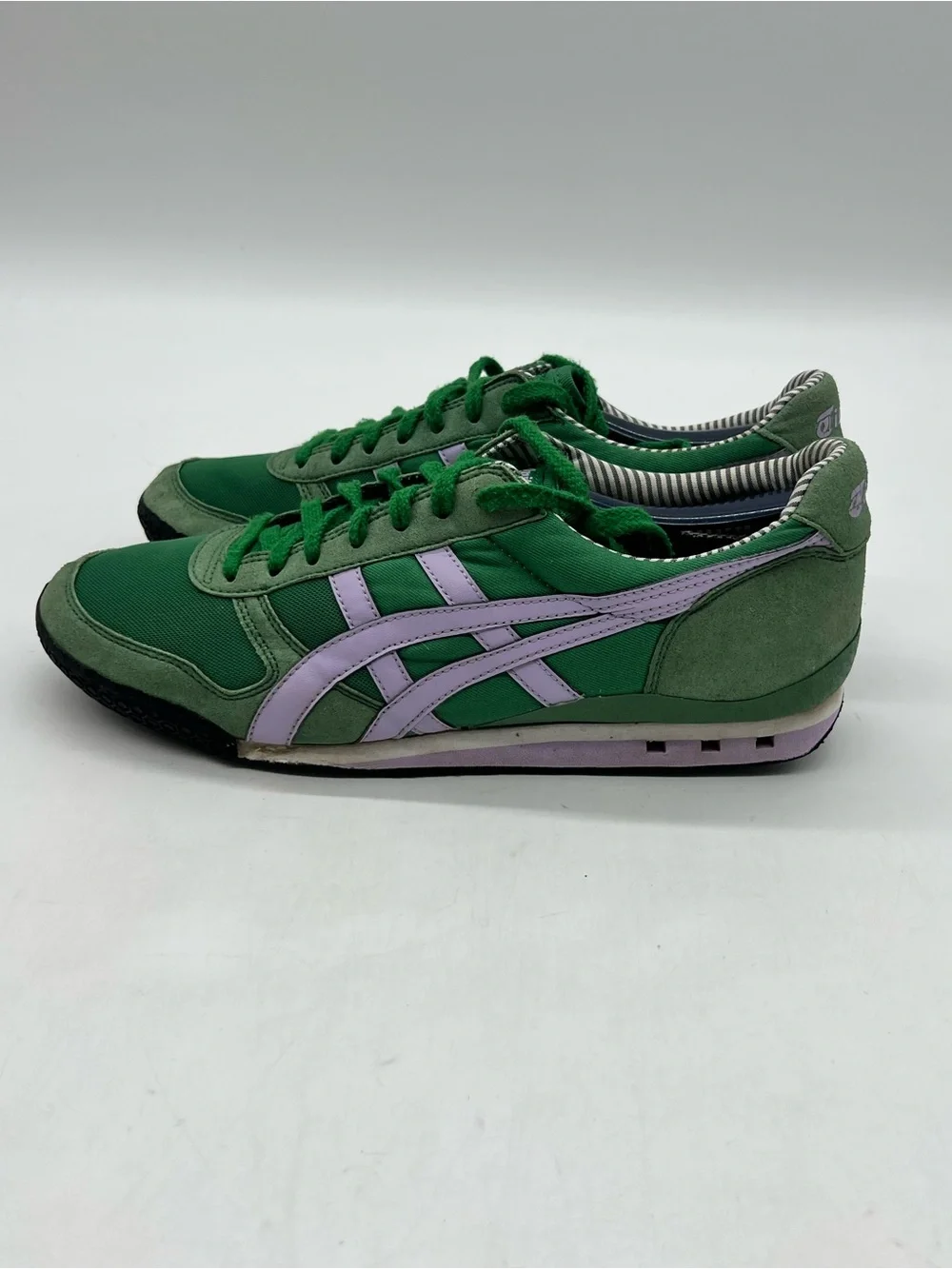 Onitsuka Tiger Ultimate 81 Women’s Sz 10 Green Violet Suede Sneakers Shoes.